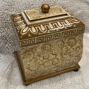 Ornate Brown and Cream Decorative Box